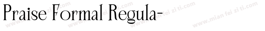 Praise Formal Regula字体转换